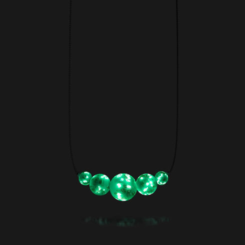 Cerulean | .925 Sterling Silver | Firefly Glass Infinity Clasp Necklace
